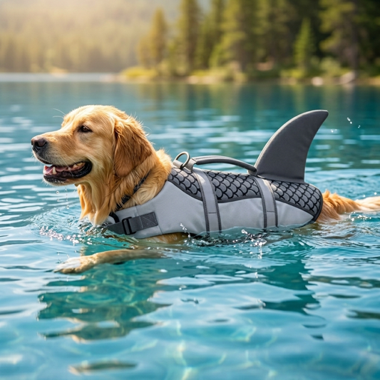 Chaleco Salvavidas para Perros con Aleta de Tiburón